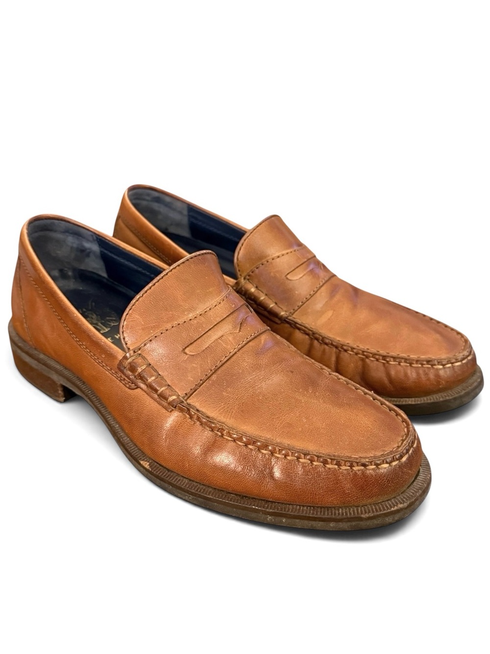 Cole Haan Pinch Maine Men’s 7.5M Brown Leather Penny Loafers Moc Toe
